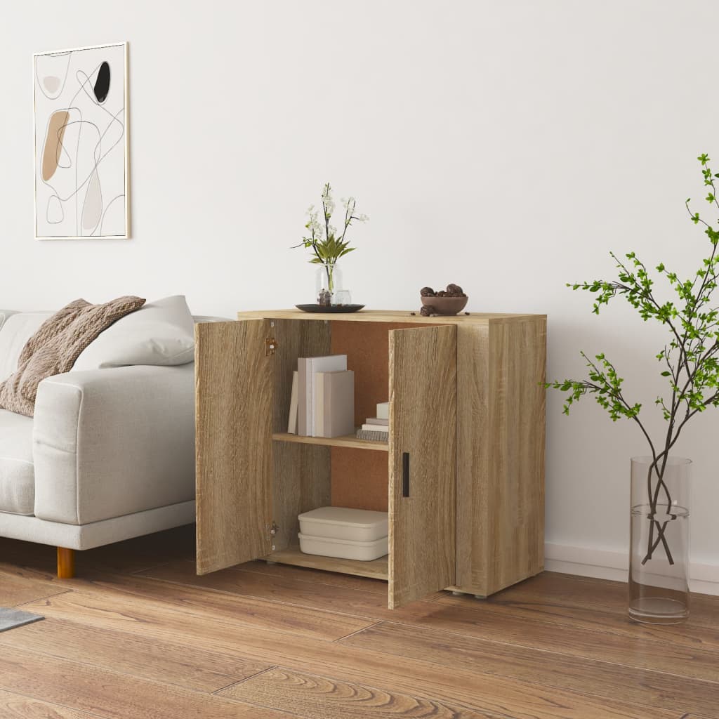 Skjenk sonoma eik 80x33x70 cm konstruert tre vidaXL