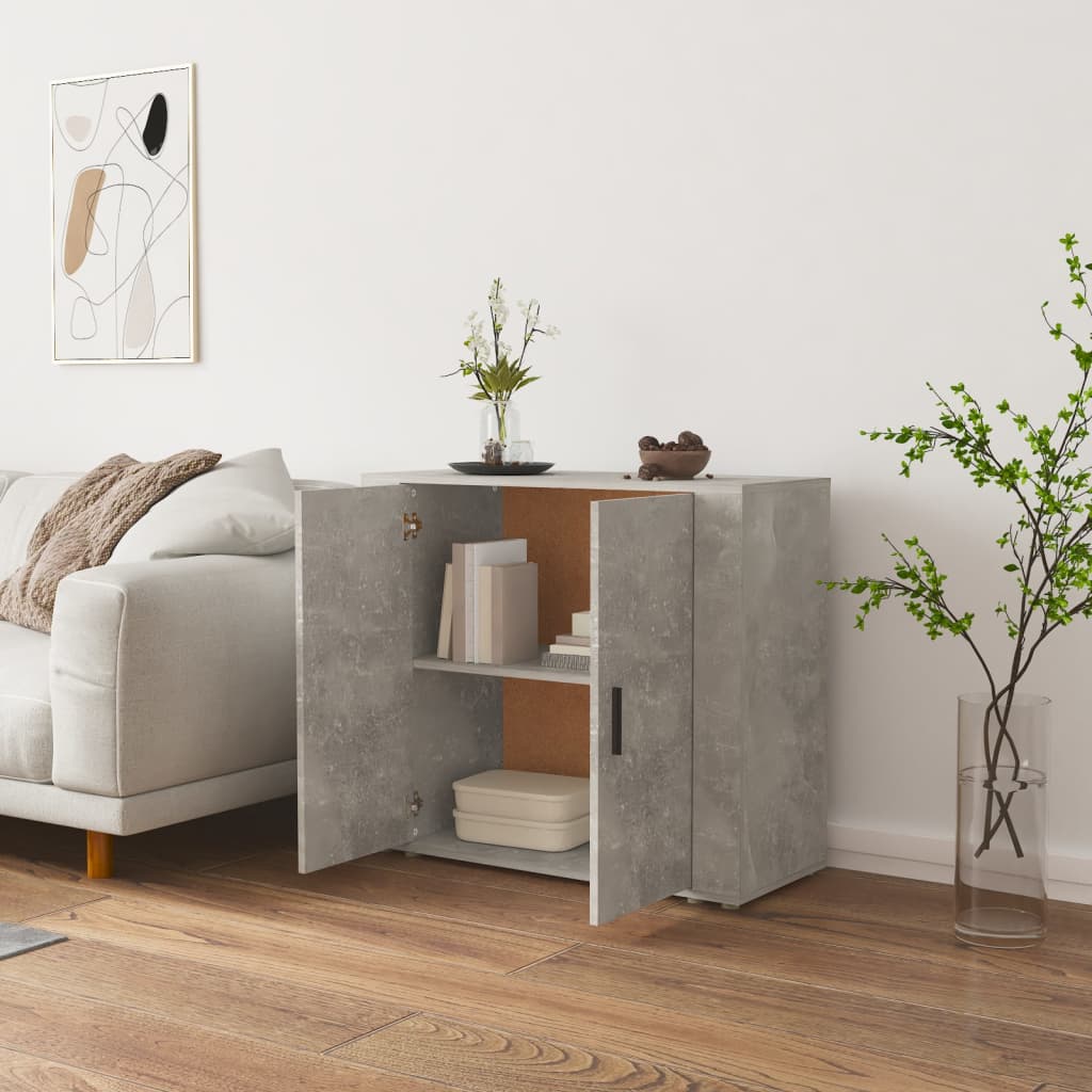 Skjenk betonggrå 80x33x70 cm konstruert tre vidaXL
