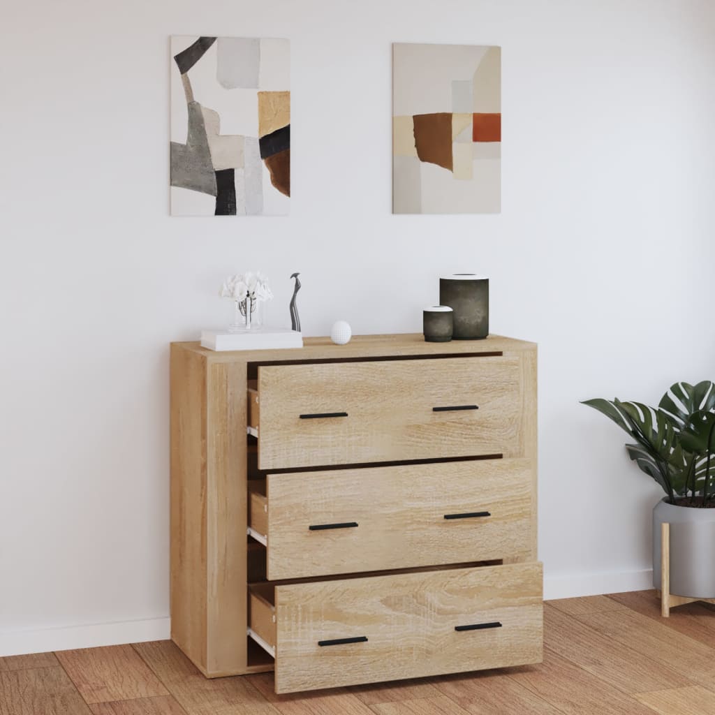Skjenk sonoma eik 80x33x70 cm konstruert tre