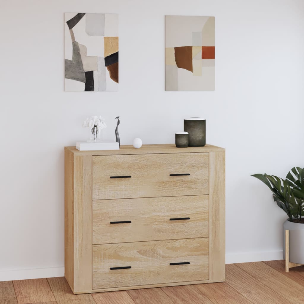 Skjenk sonoma eik 80x33x70 cm konstruert tre