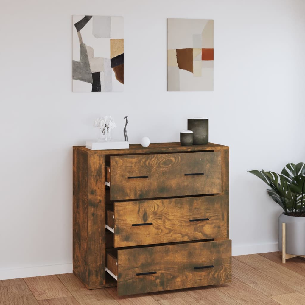 Skjenk røkt eik 80x33x70 cm konstruert tre