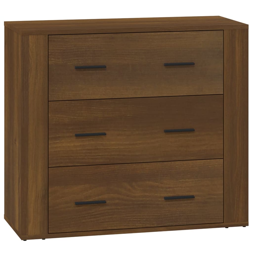 Skjenk brun eik 80x33x70 cm konstruert tre