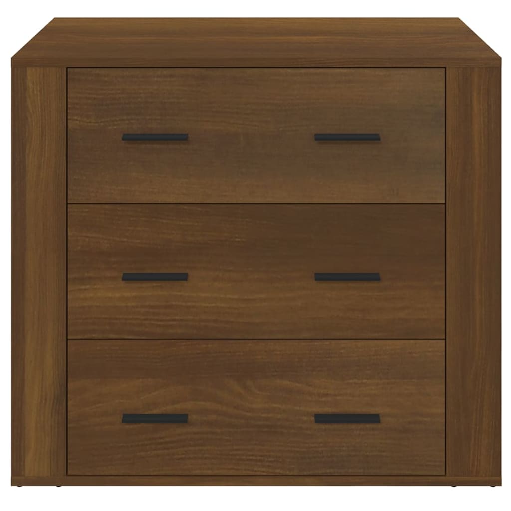 Skjenk brun eik 80x33x70 cm konstruert tre