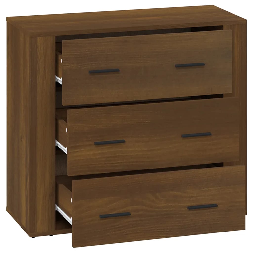 Skjenk brun eik 80x33x70 cm konstruert tre