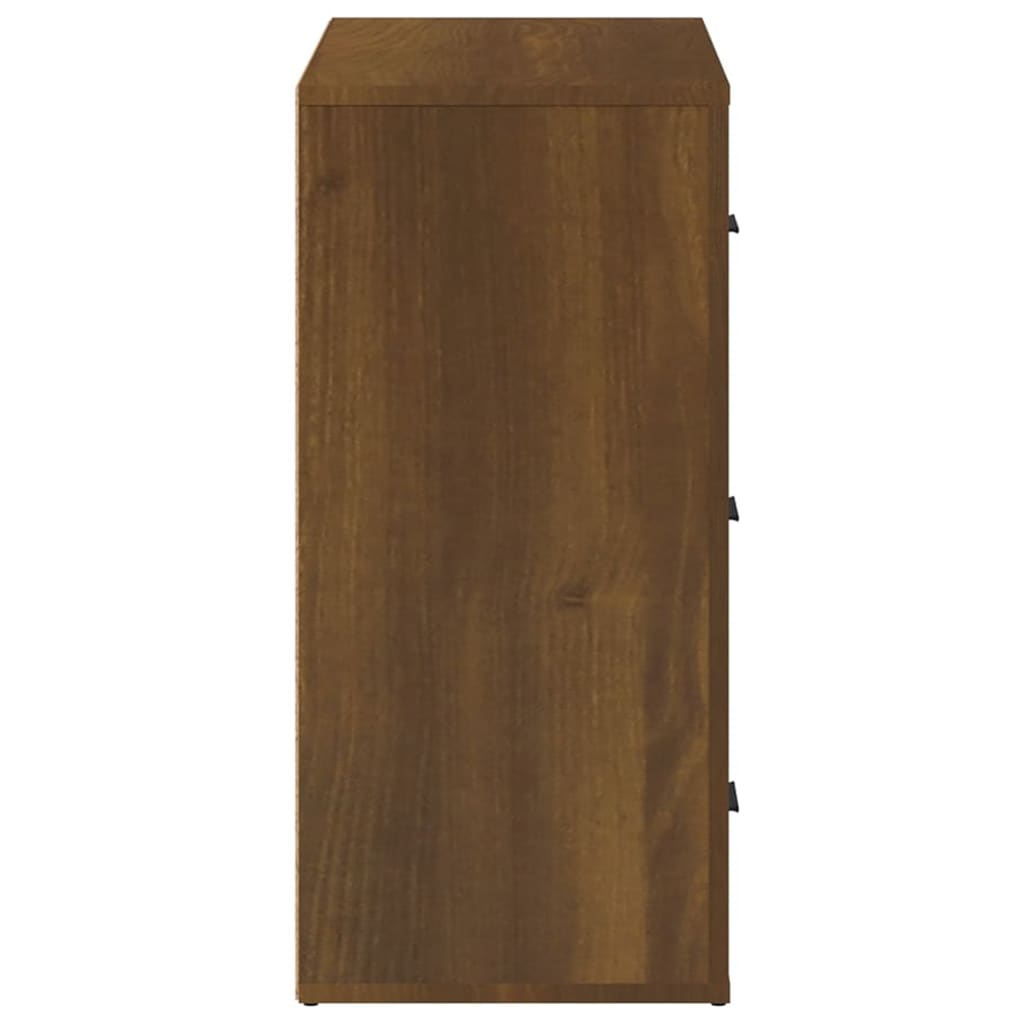 Skjenk brun eik 80x33x70 cm konstruert tre