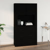 Veggskap svart 80x33x80 cm konstruert tre