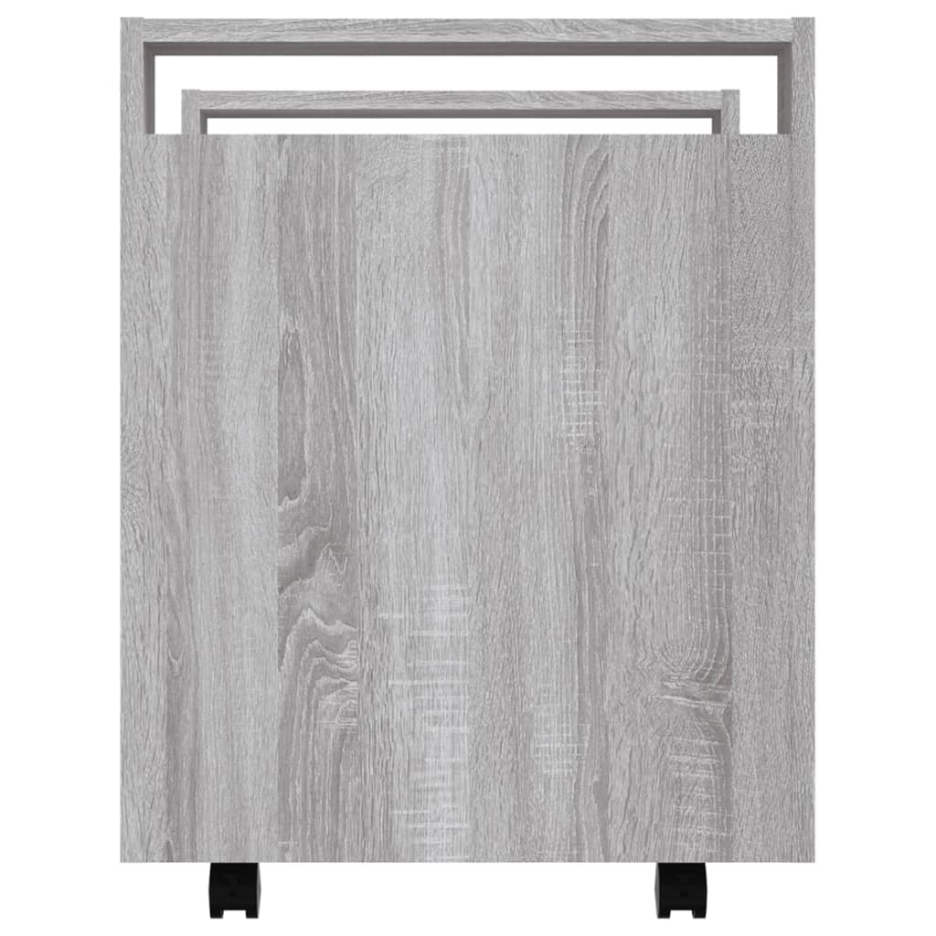 Tralle til skrivebord grå eik 60x45x60 cm konstruert tre