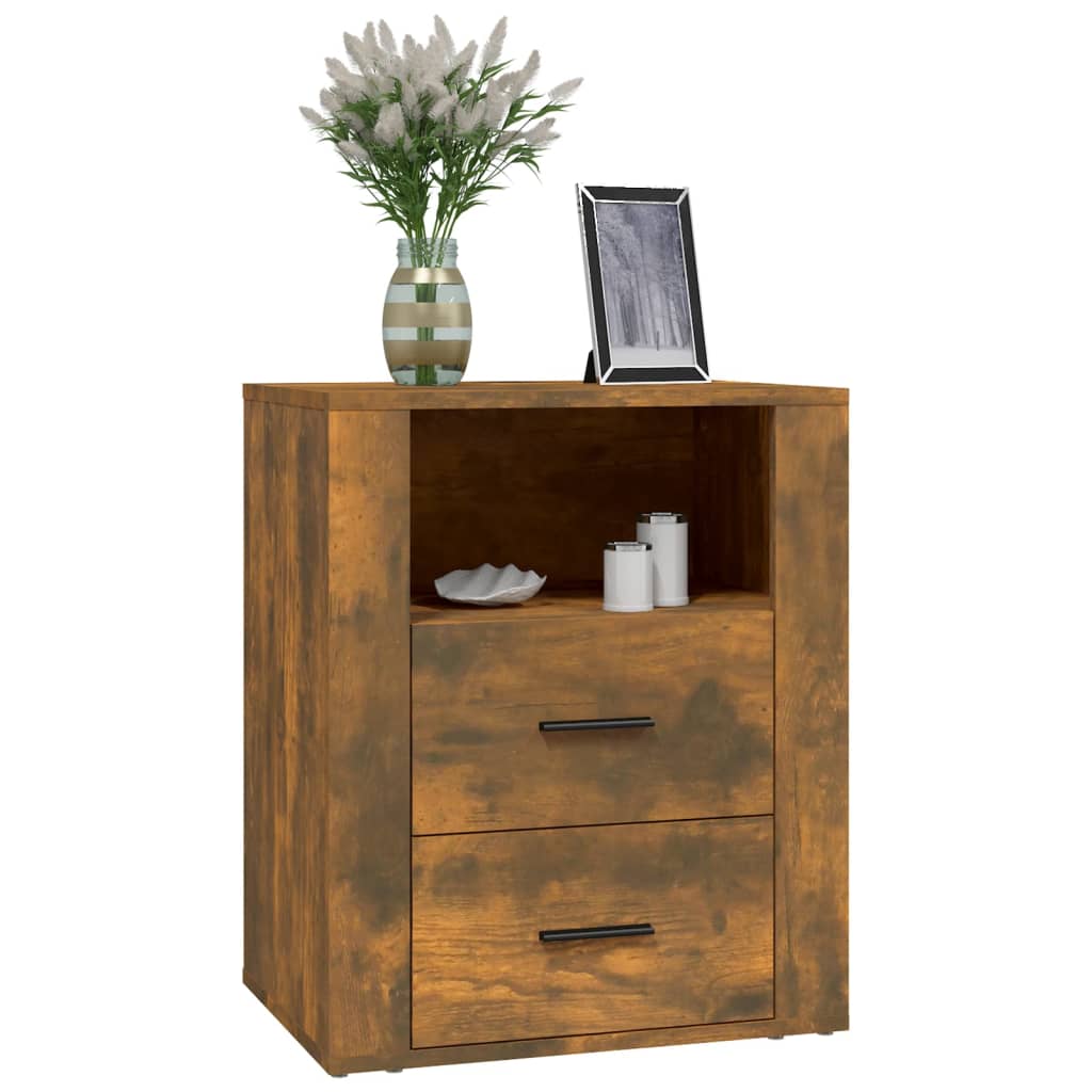 Nattbord røkt eik 50x36x60 cm konstruert tre