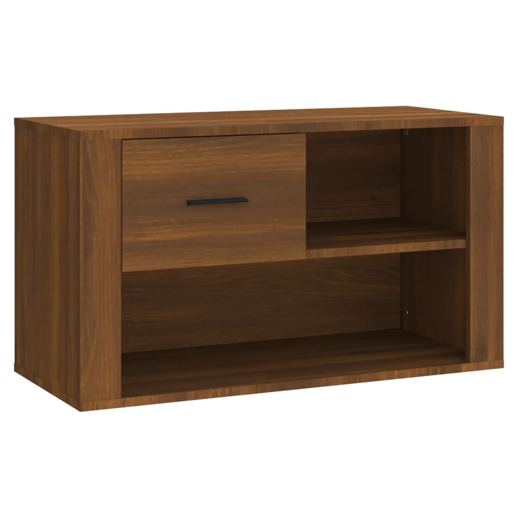 Skoskap brun eik 80x35x45 cm konstruert tre