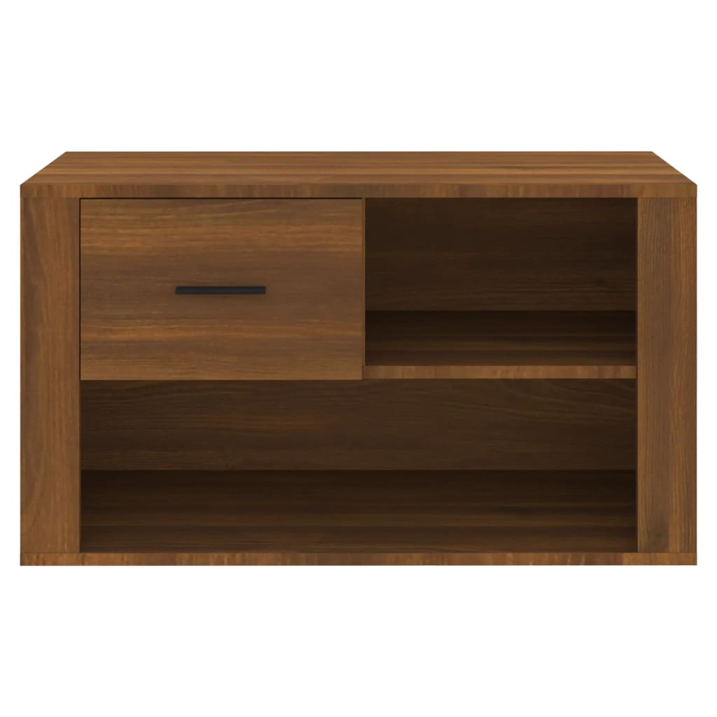 Skoskap brun eik 80x35x45 cm konstruert tre