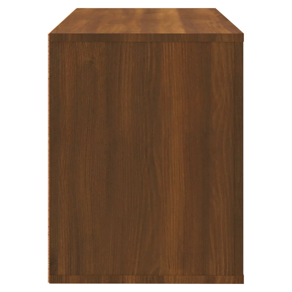 Skoskap brun eik 80x35x45 cm konstruert tre