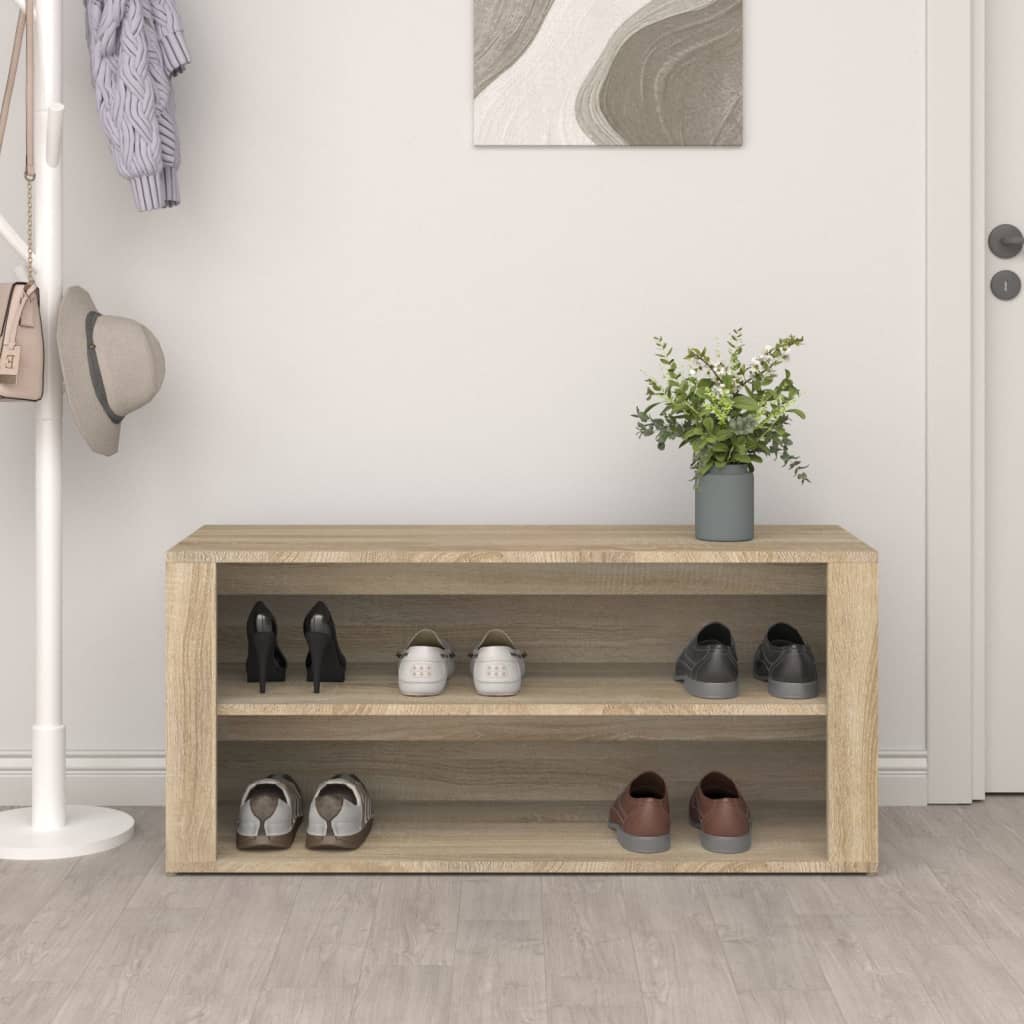 Skohylle sonoma eik 100x35x45 cm konstruert tre