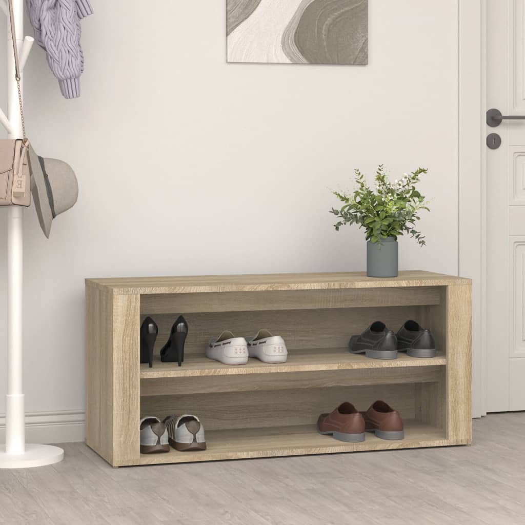 Skohylle sonoma eik 100x35x45 cm konstruert tre