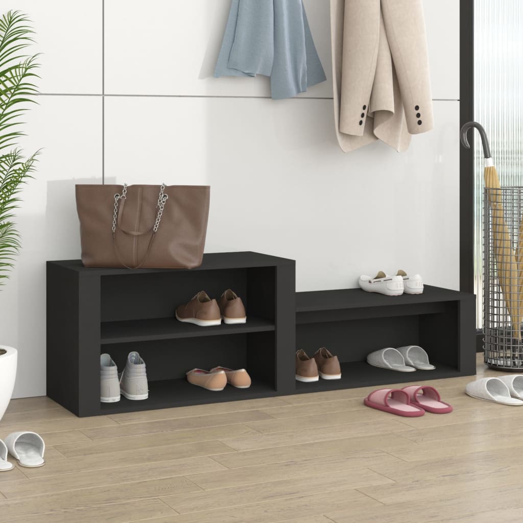 Skoskap svart 150x35x45 cm konstruert tre vidaXL