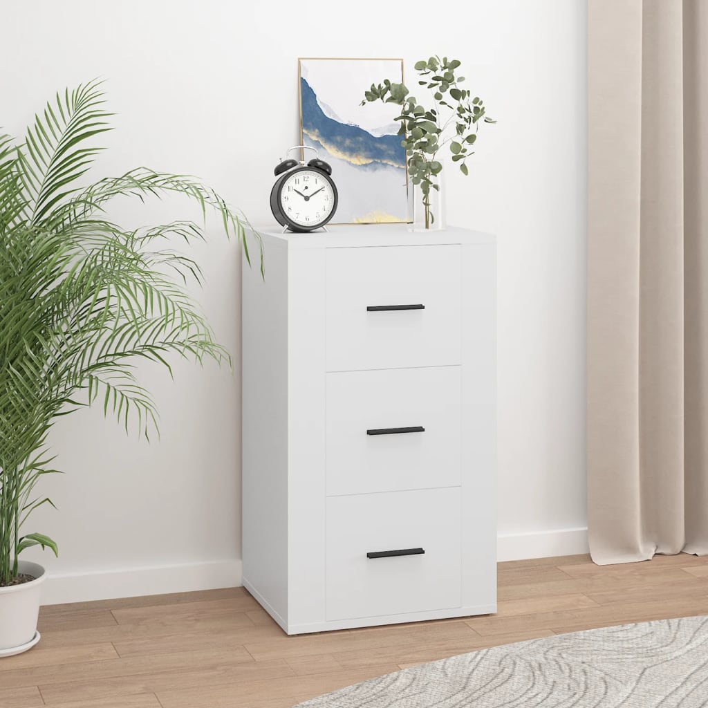 Skjenk hvit 40x33x70 cm konstruert tre