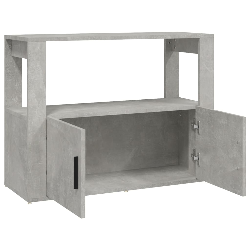 Skjenk betonggrå 80x30x60 cm konstruert tre