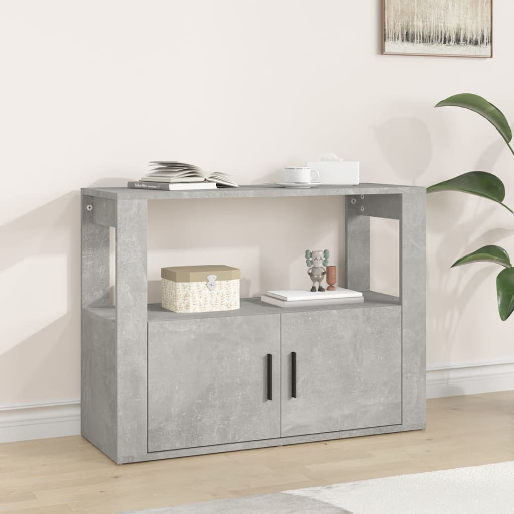 Skjenk betonggrå 80x30x60 cm konstruert tre