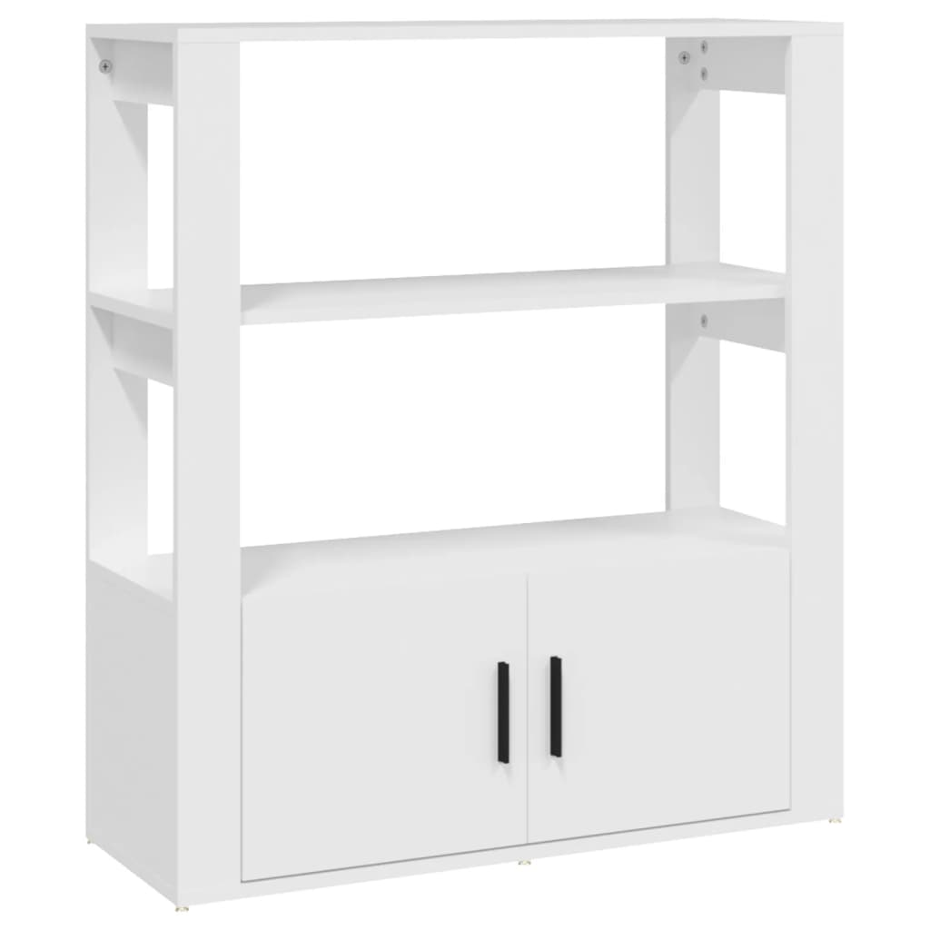 Skjenk hvit 80x30x90 cm konstruert tre