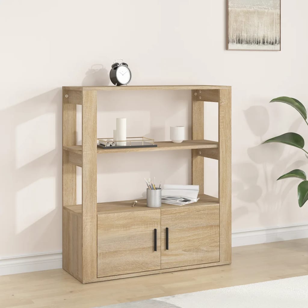 Skjenk sonoma eik 80x30x90 cm konstruert tre