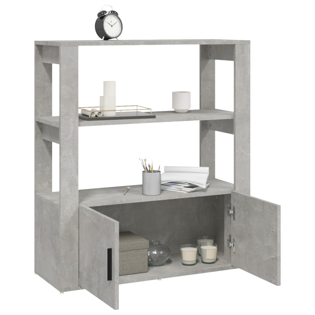 Skjenk betonggrå 80x30x90 cm konstruert tre