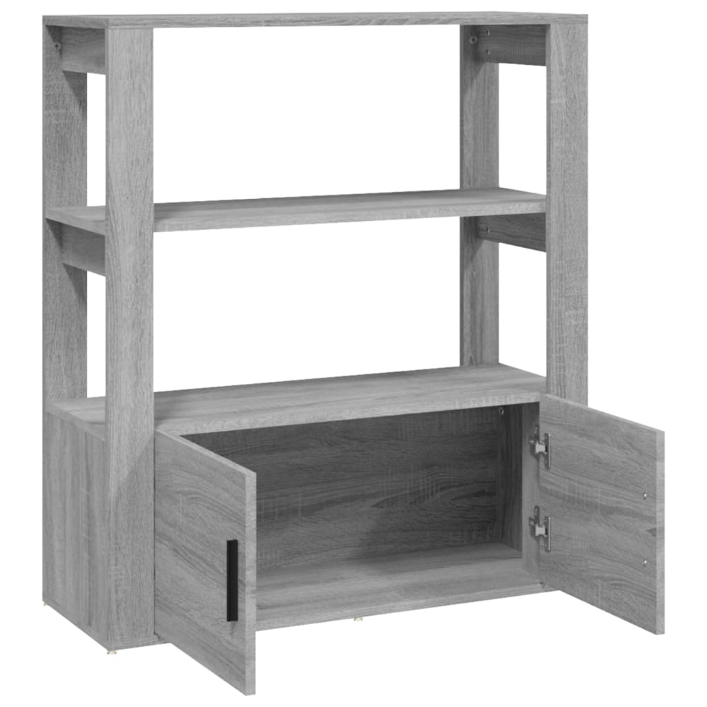 Skjenk grå sonoma 80x30x90 cm konstruert tre