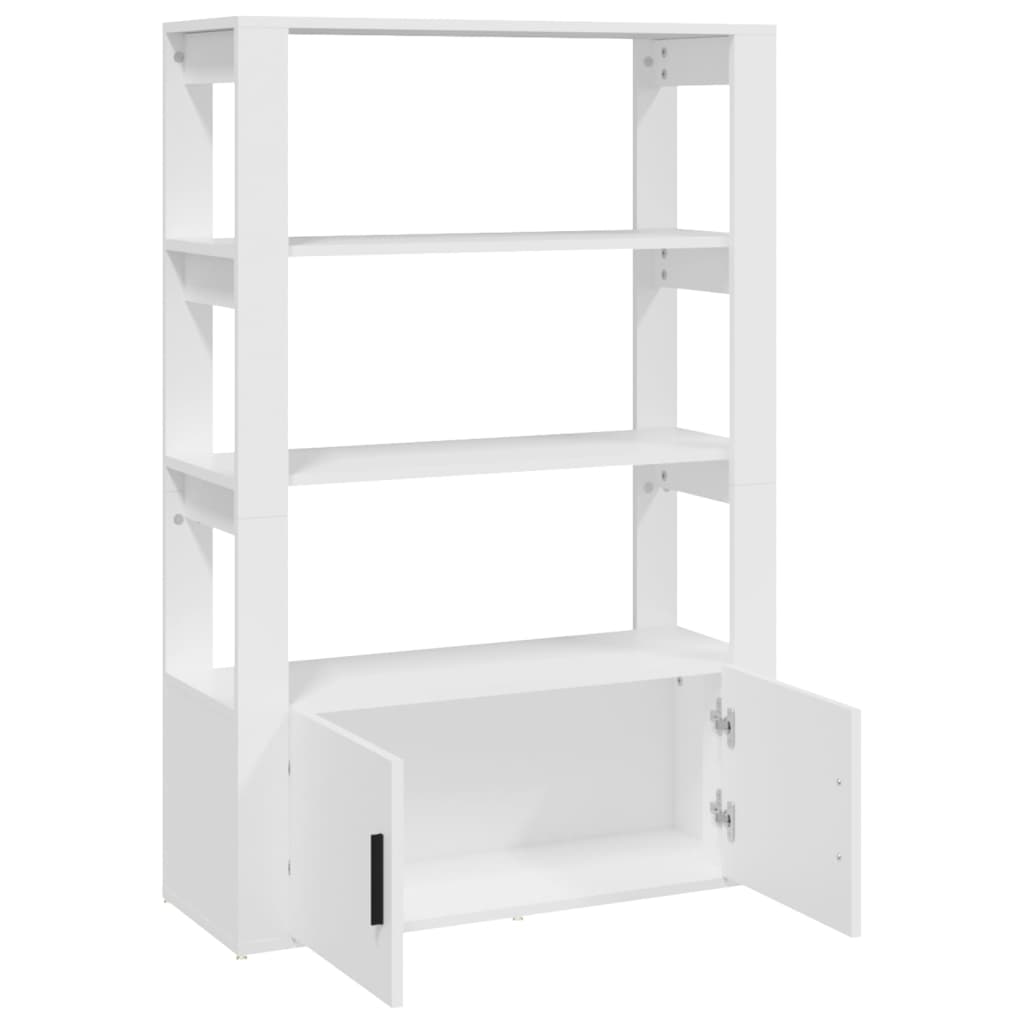 Skjenk hvit 80x30x119,5 cm konstruert tre