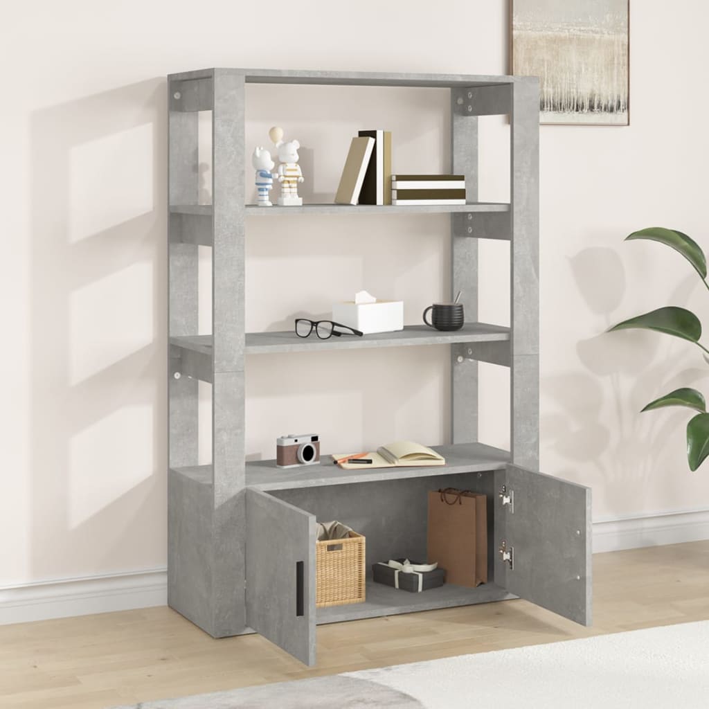 Skjenk betonggrå 80x30x119,5 cm konstruert tre
