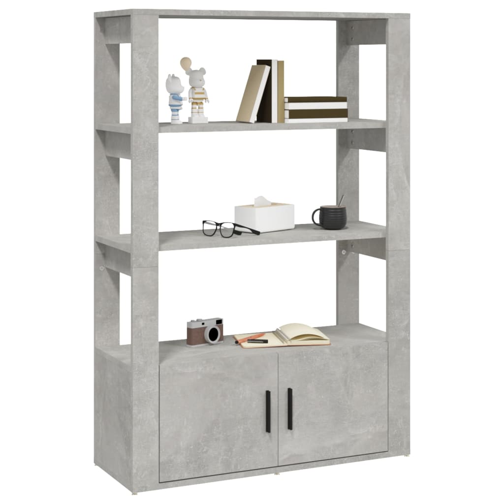Skjenk betonggrå 80x30x119,5 cm konstruert tre