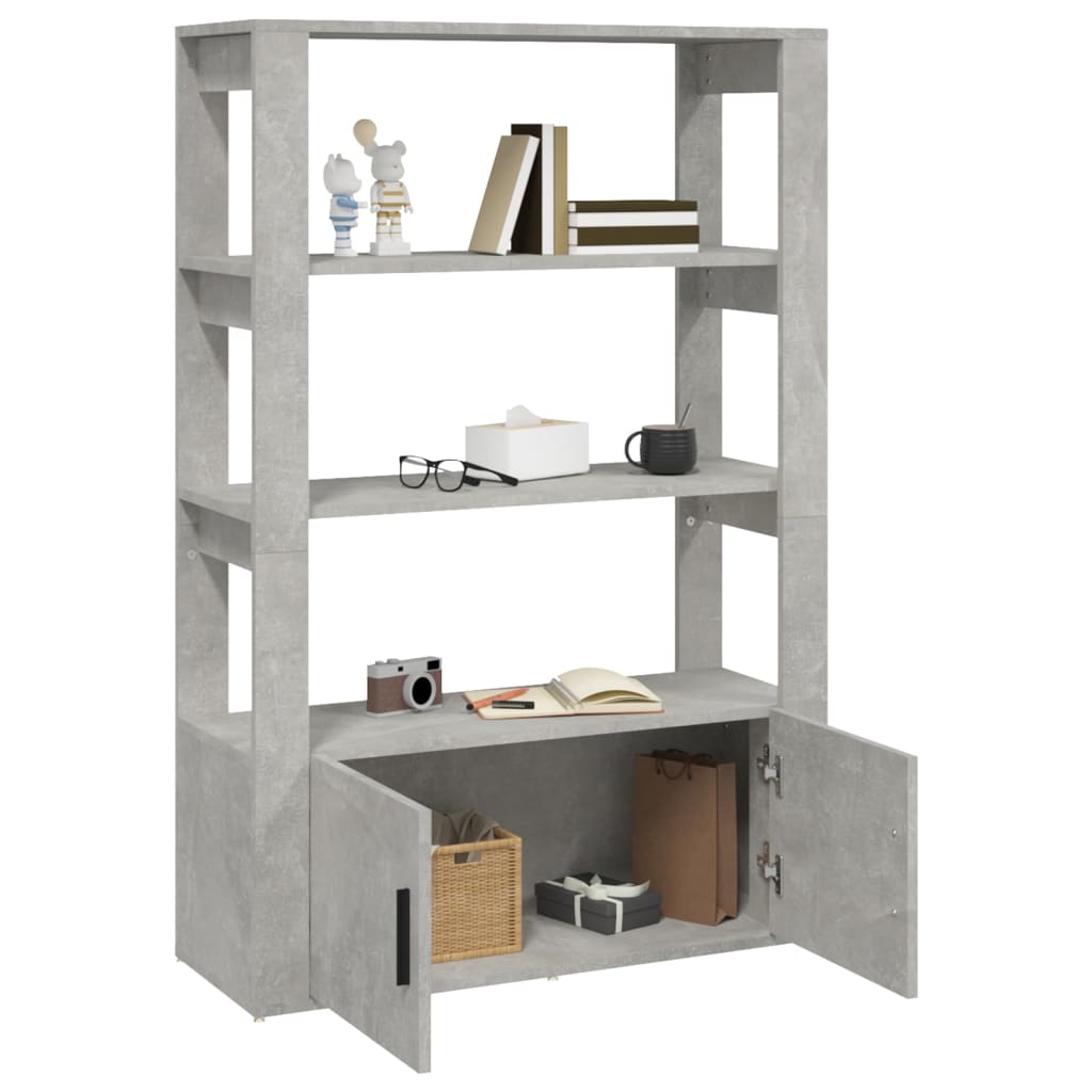 Skjenk betonggrå 80x30x119,5 cm konstruert tre