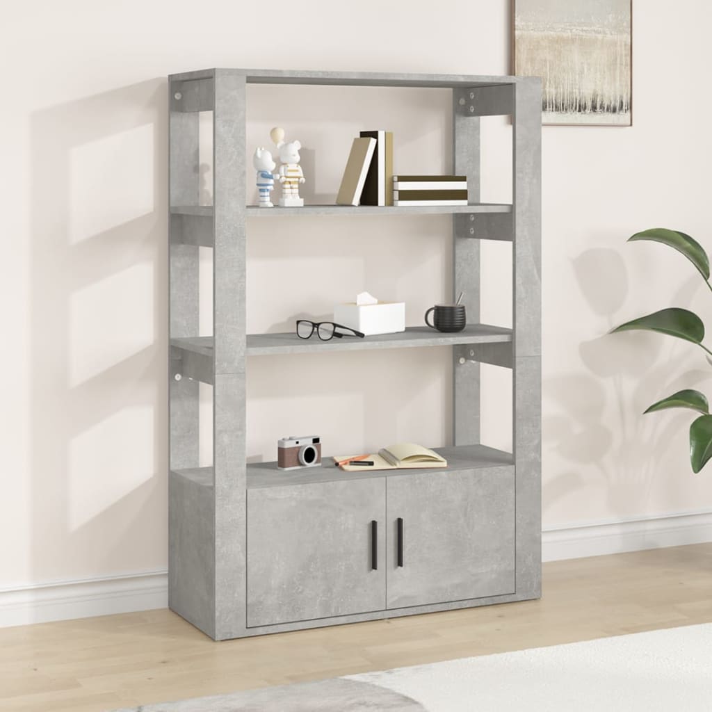 Skjenk betonggrå 80x30x119,5 cm konstruert tre