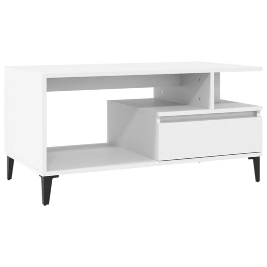 Salongbord hvit 90x49x45 cm konstruert tre vidaXL
