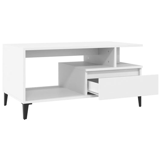 Salongbord hvit 90x49x45 cm konstruert tre vidaXL