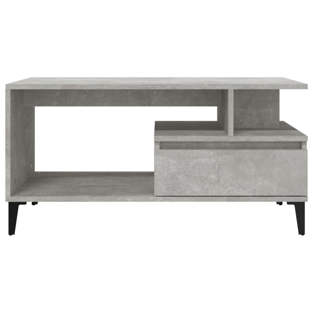 Salongbord betonggrå 90x49x45 cm konstruert tre