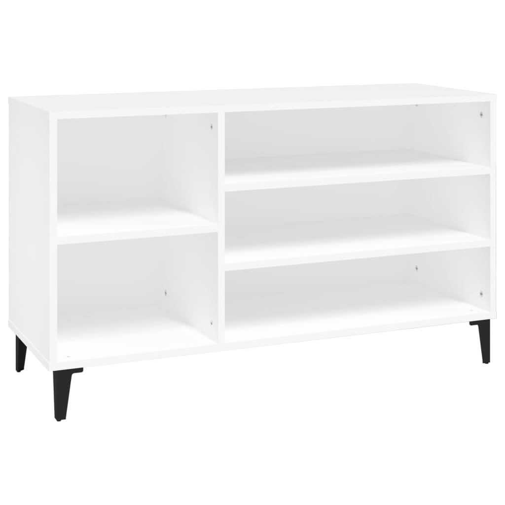 Skoskap hvit 102x36x60 cm konstruert tre