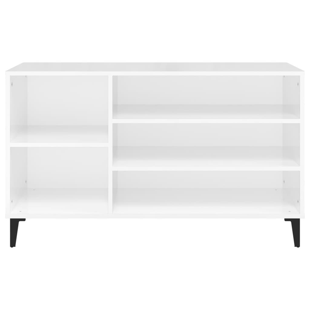 Skoskap høyglans hvit 102x36x60 cm konstruert tre