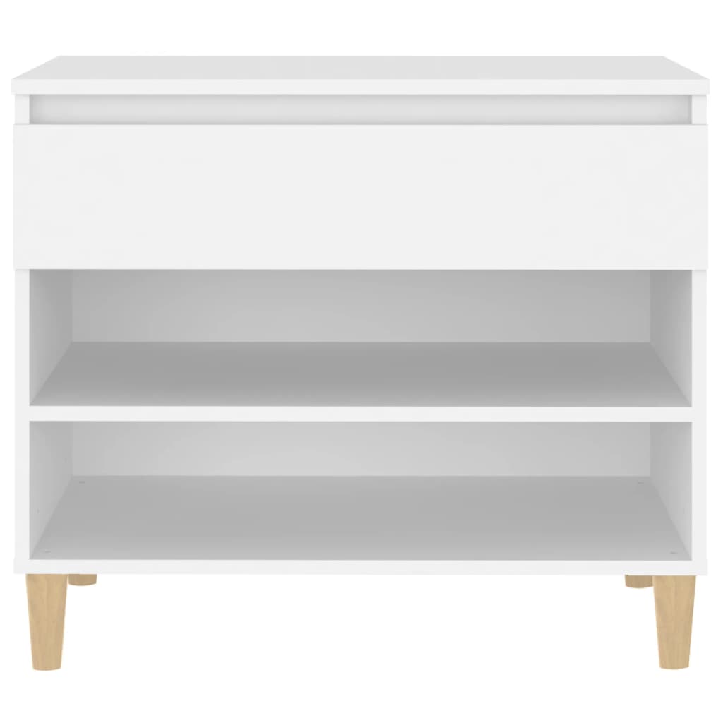 Skoskap hvit 70x36x60 cm konstruert tre