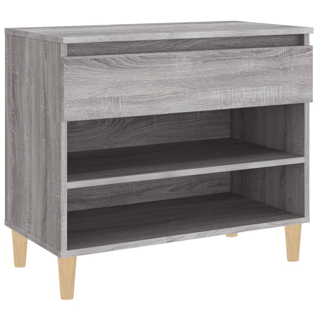 Skoskap grå sonoma 70x36x60 cm konstruert tre