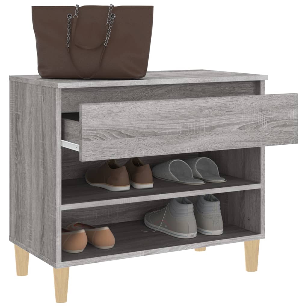 Skoskap grå sonoma 70x36x60 cm konstruert tre