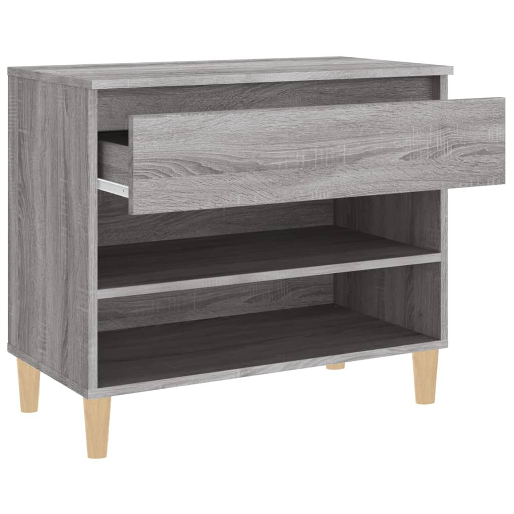Skoskap grå sonoma 70x36x60 cm konstruert tre