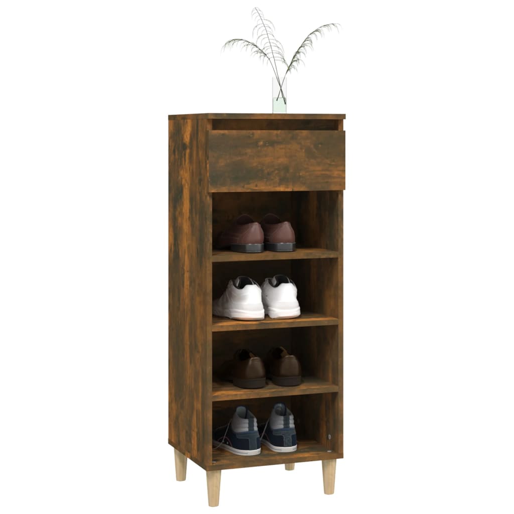 Skoskap røkt eik 40x36x105 cm konstruert tre