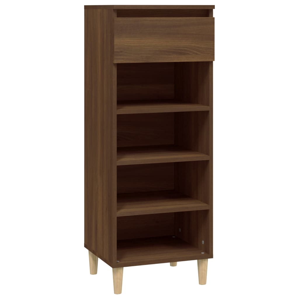 Skoskap brun eik 40x36x105 cm konstruert tre