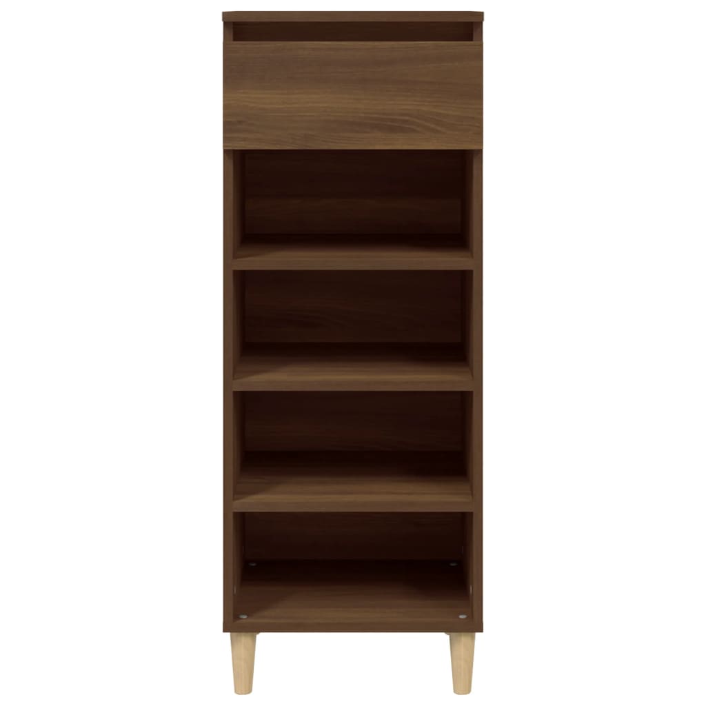 Skoskap brun eik 40x36x105 cm konstruert tre
