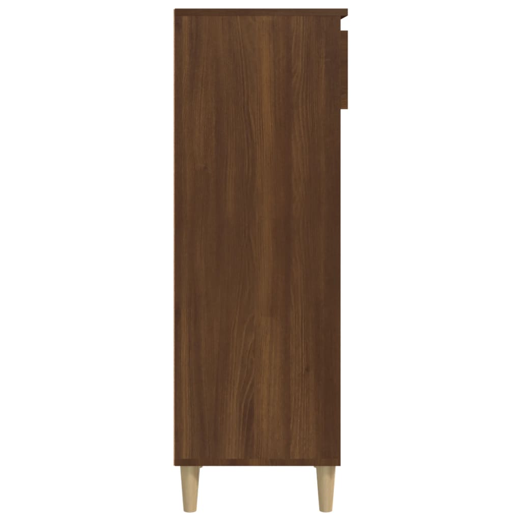 Skoskap brun eik 40x36x105 cm konstruert tre