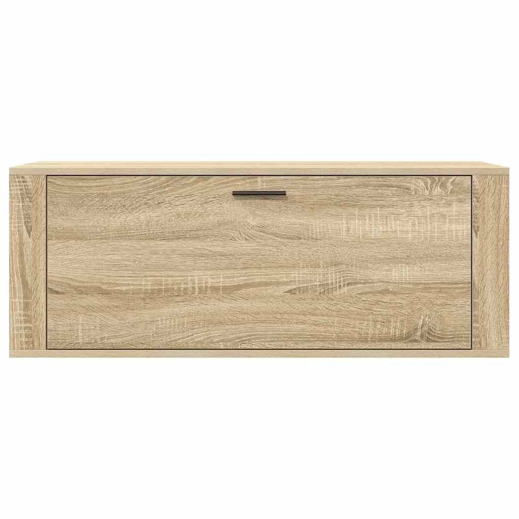 Veggmontert skoskap sonoma eik 100x35x38 cm konstruert tre