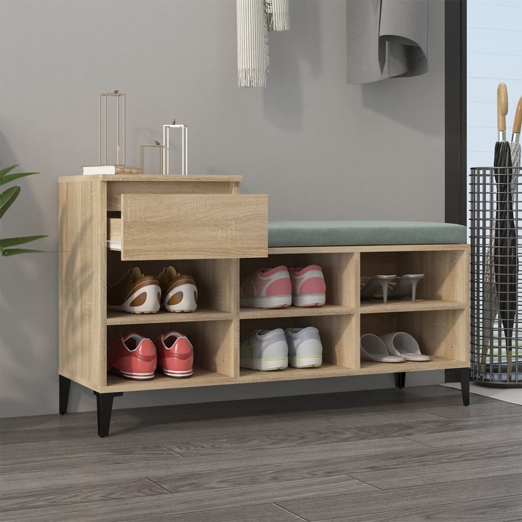 Skoskap sonoma eik 102x36x60 cm konstruert tre