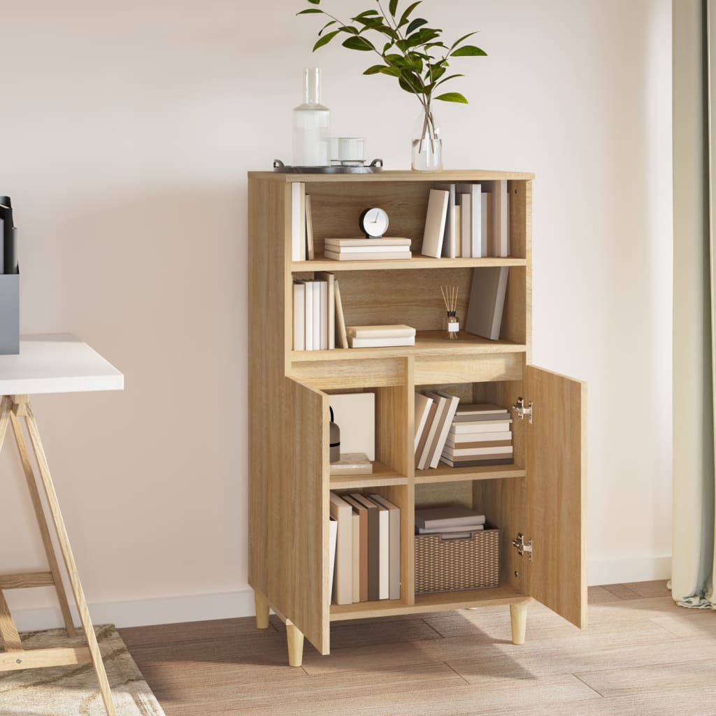 Highboard sonoma eik 60x36x110 cm konstruert tre