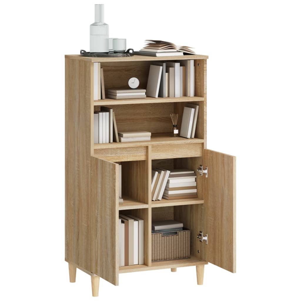 Highboard sonoma eik 60x36x110 cm konstruert tre