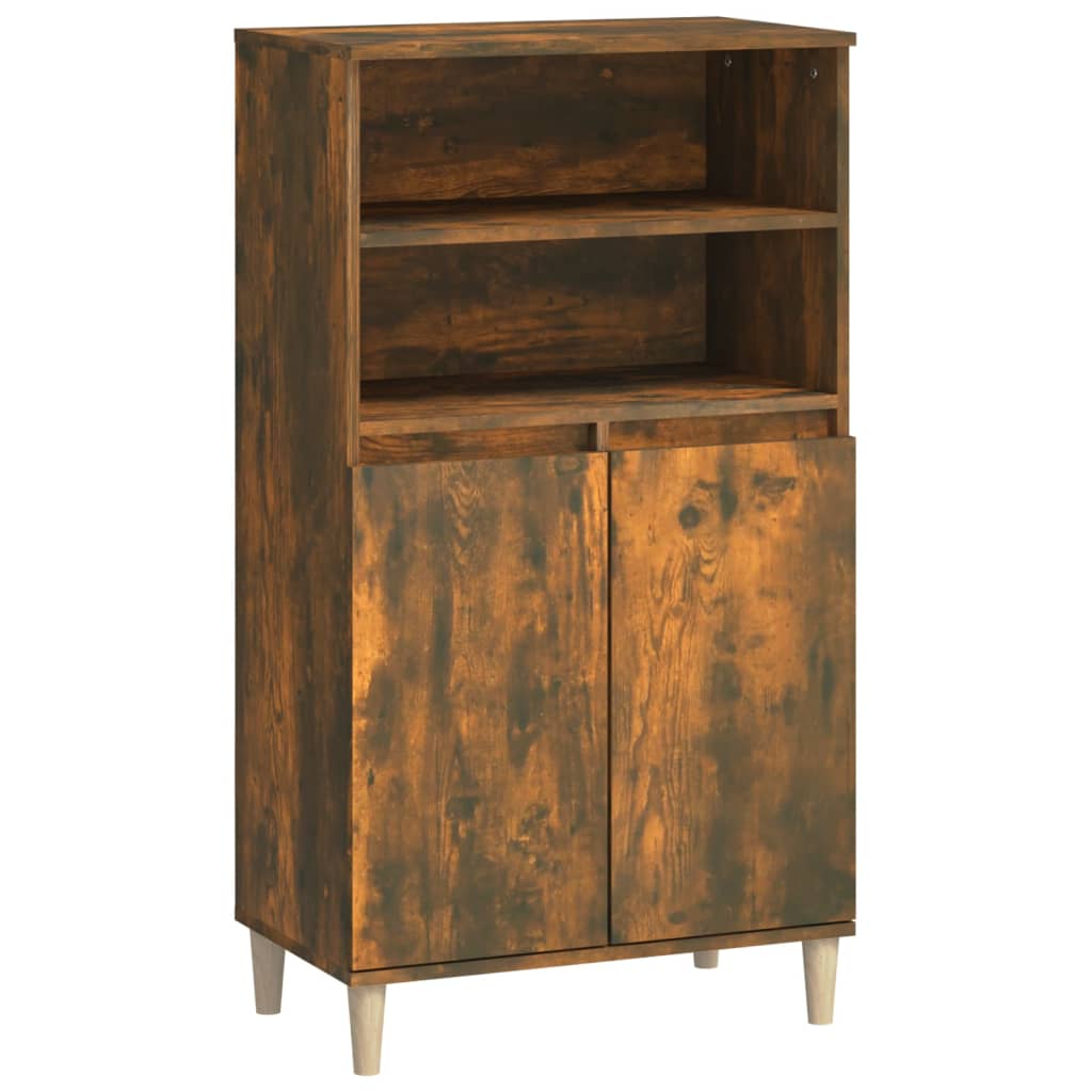 Highboard røkt eik 60x36x110 cm konstruert tre