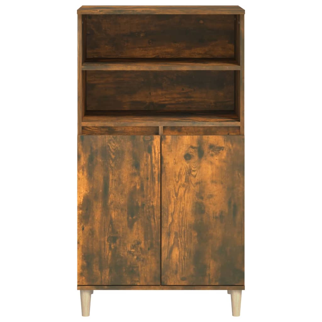 Highboard røkt eik 60x36x110 cm konstruert tre