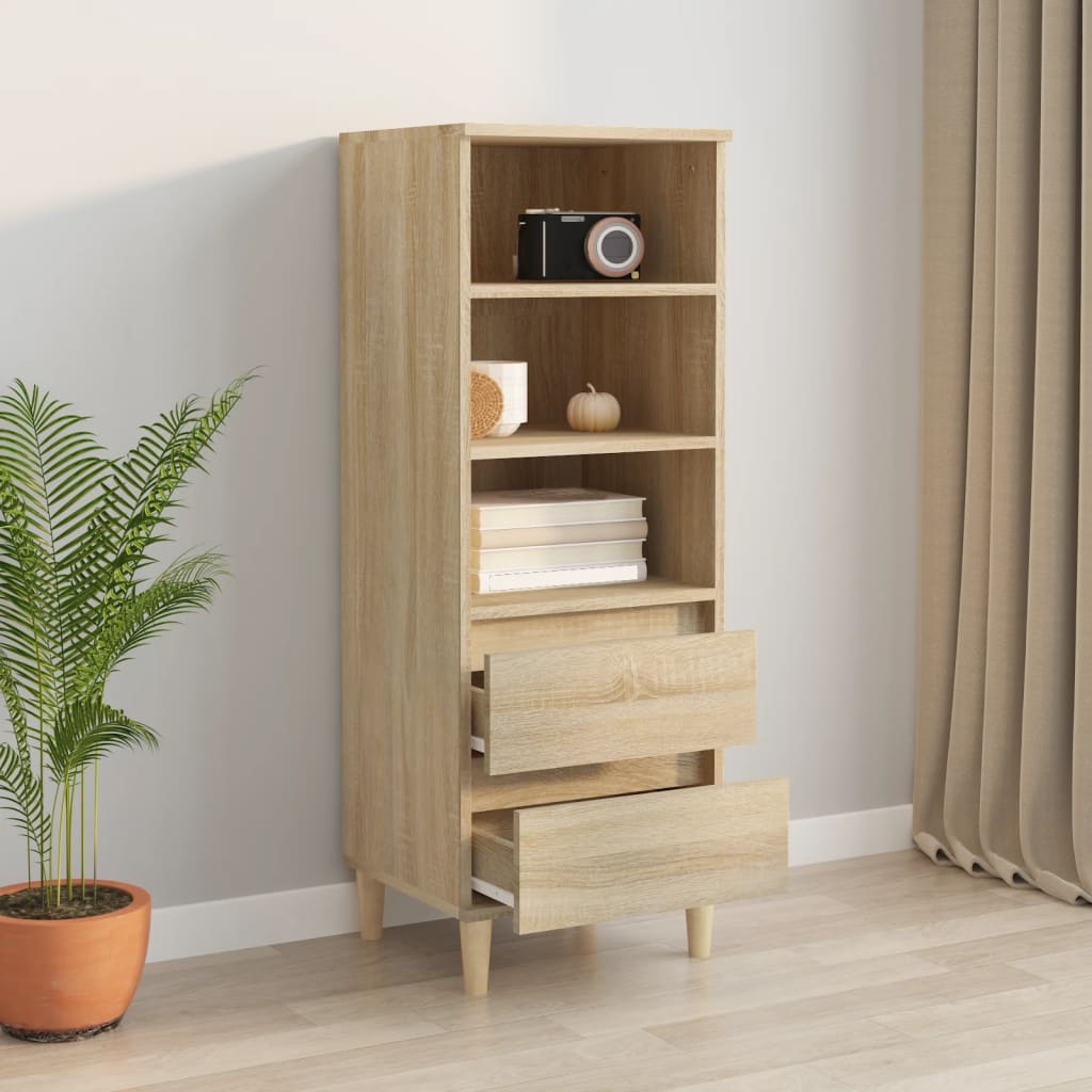 Highboard sonoma eik 40x36x110 cm konstruert tre vidaXL